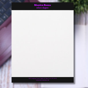 Papel Timbrado Profissional Simples Moderno Neon R