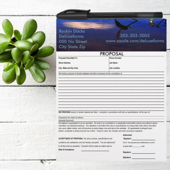 Papel Timbrado Proposta de Nuvem de Silhuette Aquática (Criador carregado)