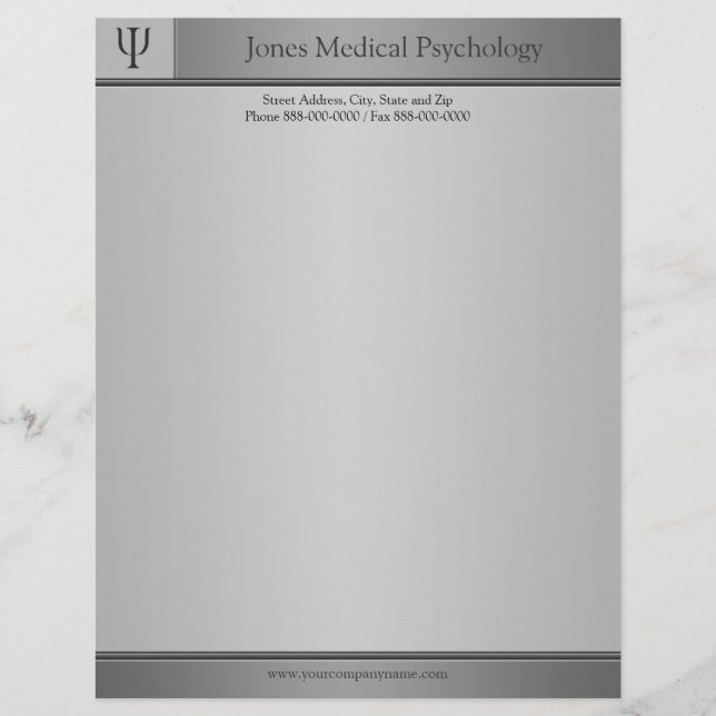 Papel Timbrado Psicóloga Letterhead (Frente)