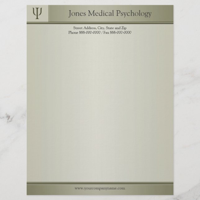 Papel Timbrado Psicóloga Letterhead (Frente)