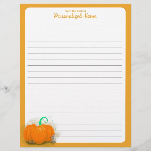 Papel Timbrado Pumpkin Playground - Linda (Frente)