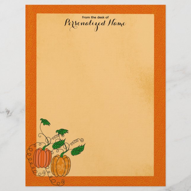 Papel Timbrado Pumpkin Spice - Cabeça Letal Sem Guarda (Frente)
