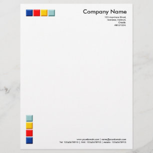 Papel Timbrado Quadrados de 4 cores 3d