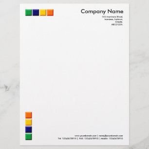 Papel Timbrado Quadrados de 4 cores 3d