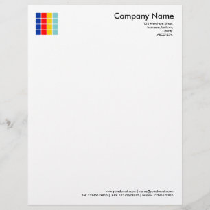 Papel Timbrado Quadrados de cores