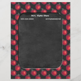 Papel Timbrado Quadro vermelho das maçãs