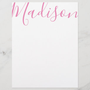 Papel Timbrado Qualquer Cor - Nome do Script Letterhead Personali