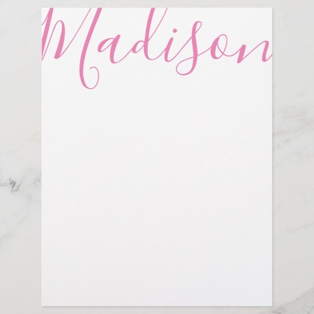 Papel Timbrado Qualquer Cor - Nome do Script Letterhead Personali (Frente)