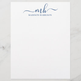 Papel Timbrado Qualquer Letterhead de Iniciais e Nomes Personaliz