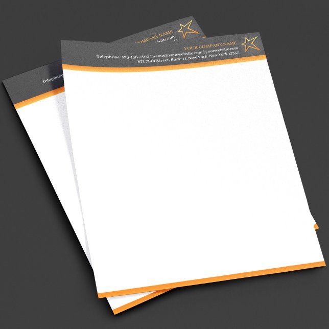 Papel Timbrado Qualquer negócio com Star Letterhead (Criador carregado)