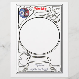 Papel Timbrado Rabiscar no símbolo da Amizade