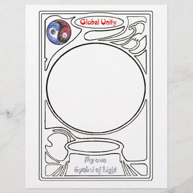 Papel Timbrado Rabiscar no símbolo da Unidade Global (Frente)