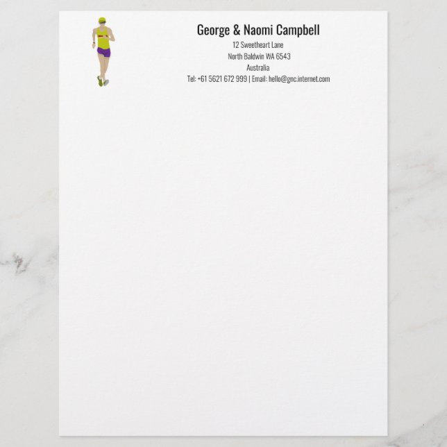 Papel Timbrado Race Walking (Frente)