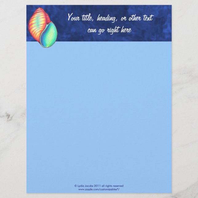 Papel Timbrado Rainbow Seashell Letterhead (Frente)