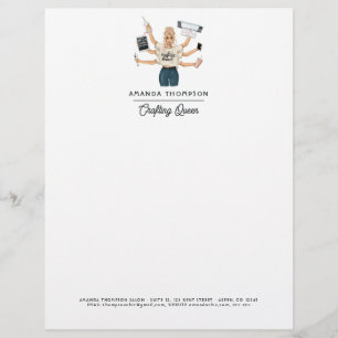 Papel Timbrado Rainha Chic da Criação de Marca Comercial