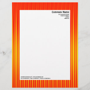 Papel Timbrado Raios II - Vermelho e Amarelo