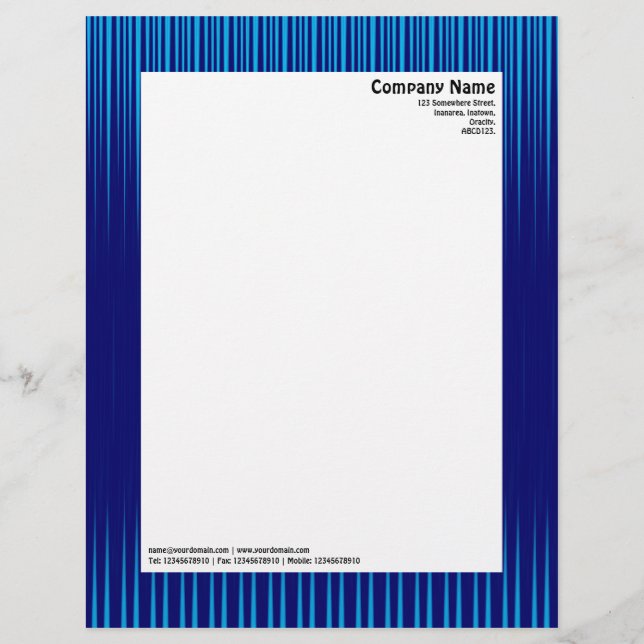 Papel Timbrado Raios - Tons de Azul (Frente)