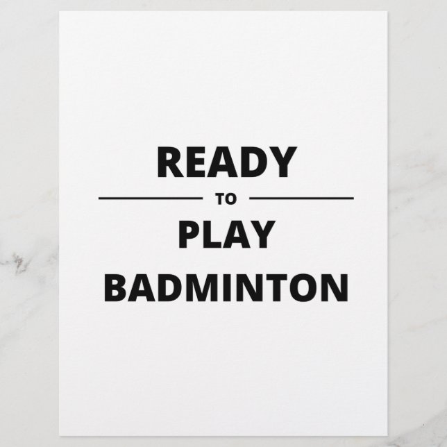 PAPEL TIMBRADO READY TO PLAY BADMINTON (Frente)