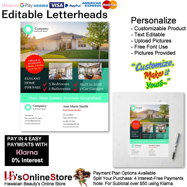 Papel Timbrado Real Estate Property Marketing Essential  (Real Estate Property Marketing Essential Letterhead.)