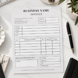 Papel Timbrado Recebimento de Fatura Comercial Personalizada Terr
