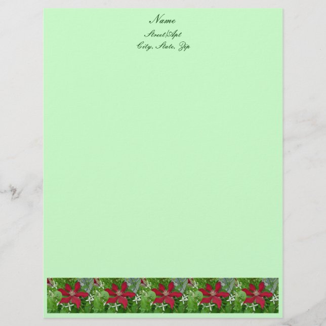 Papel Timbrado Red Clematis Letterhead (Frente)