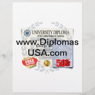 Papel Timbrado Remakes de diplomas universitários ou de segundo g