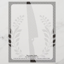 Papel Timbrado Restauração da comida do cozinhar da faca do