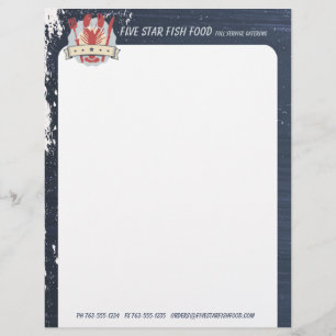 Papel Timbrado restauração de cinco estrelas do cozinheiro chef