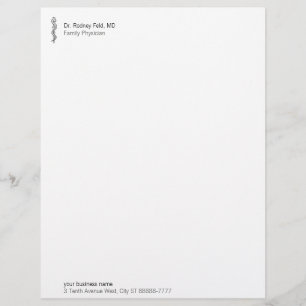 Papel Timbrado Rod de Asclepius [símbolo médico]