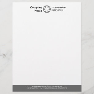 Papel Timbrado Rodapé a cores (logotipo Asterisk) - Cinza