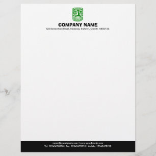 Papel Timbrado Rodapé a cores (Tiki) - Verde e Preto