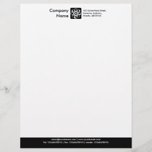 Papel Timbrado Rodapé Colorido - Preto