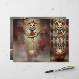 Papel Timbrado Romantic Clown Scrapbooking Sheet