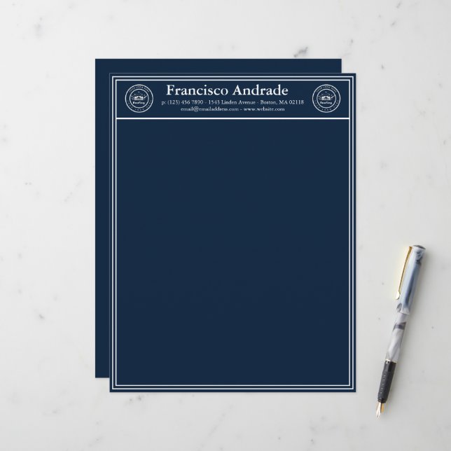 Papel Timbrado Roofing Company | Custom Logo Services (Frente/Verso In Situ)