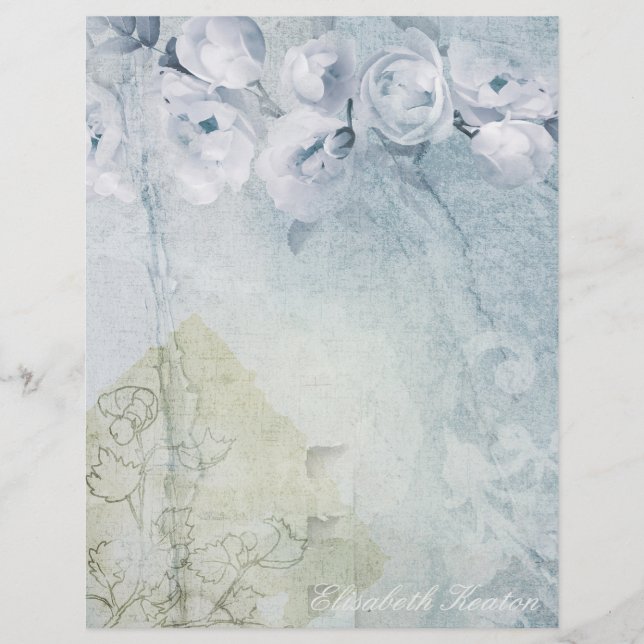 Papel Timbrado Rosa Blue Grunge (Frente)