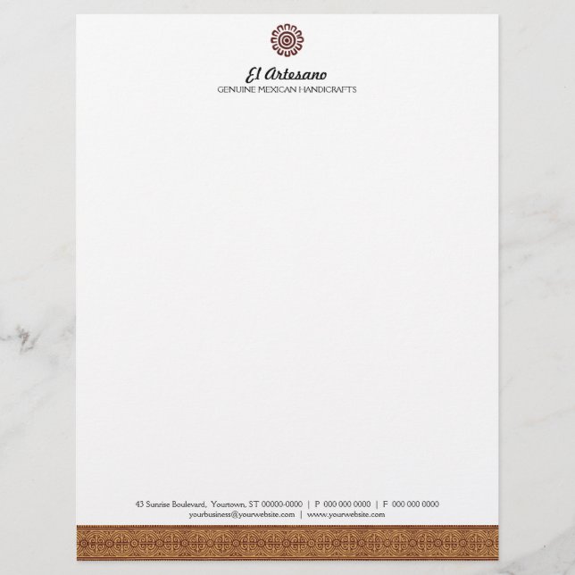 Papel Timbrado Rosa Letterhead mexicano (Frente)