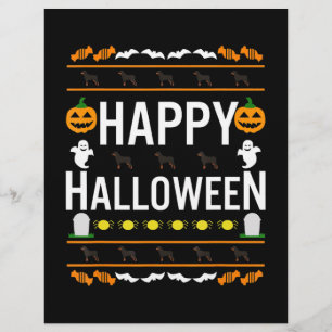 Papel Timbrado Rottweiler Halloween Preguiçoso Cachorrinho