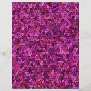 Papel Timbrado Roxo Rosa Mosaico