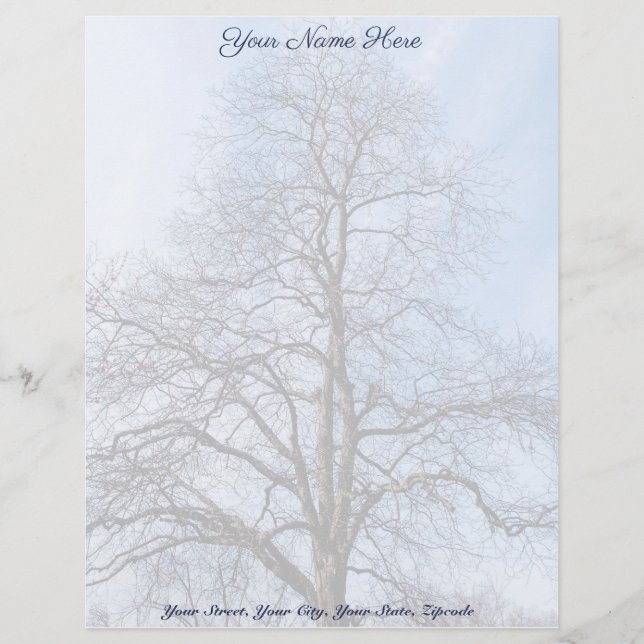 Papel Timbrado Sacudir Precoce Da Árvore Do Springtime Bones-4030 (Frente)
