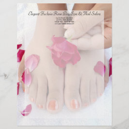 Papel Timbrado Salão de beleza fúcsia bonito do Pedicure do rosa