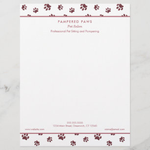 Papel Timbrado Salão Profissional de Animais de Estimação com Bri