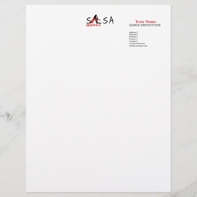 Papel Timbrado Salsa Move - Letterhead (Frente)