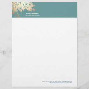 Papel Timbrado Saúde e bem-estar do logotipo árvore da vida