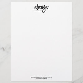 Papel Timbrado Script de Pincel Manuscrito Negrito