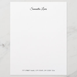Papel Timbrado Script Simples Elegante Profissional
