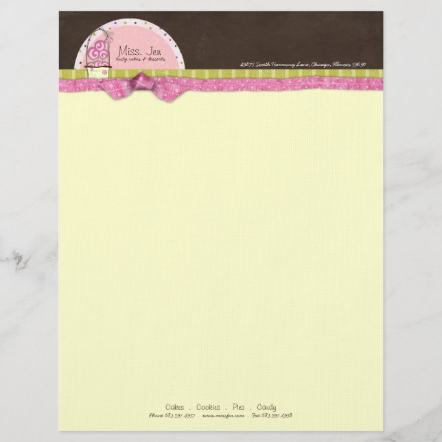 Papel Timbrado Senhorita. Jen Basket Letterhead (Frente)
