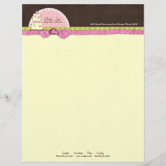 Papel Timbrado Senhorita. Jen Cake Letterhead