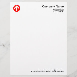 Papel Timbrado Seta dentro de um círculo - Vermelho