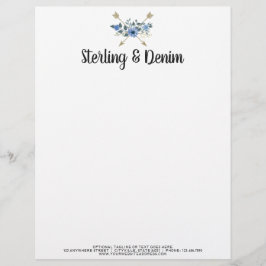 Papel Timbrado Setas Florais em Aquarela Bohemianas Boutique