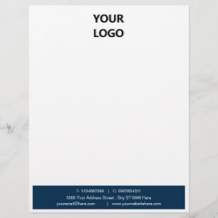 Papel Timbrado Seu código QR Business Letterhead Exemplo com logo